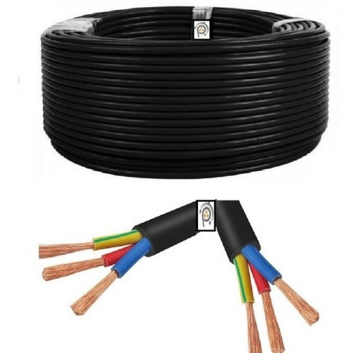 Cable Tipo Taller 3x1,5 Mm Rollo X100 Metros Tpr Normalizado