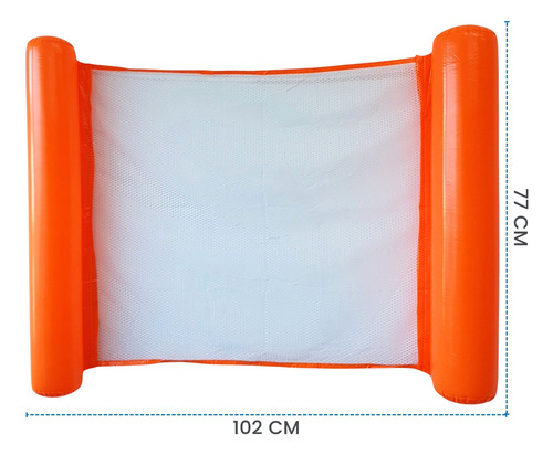 Hamaca Inflable Con Red Para Piscina, Cama Flotante De 102
