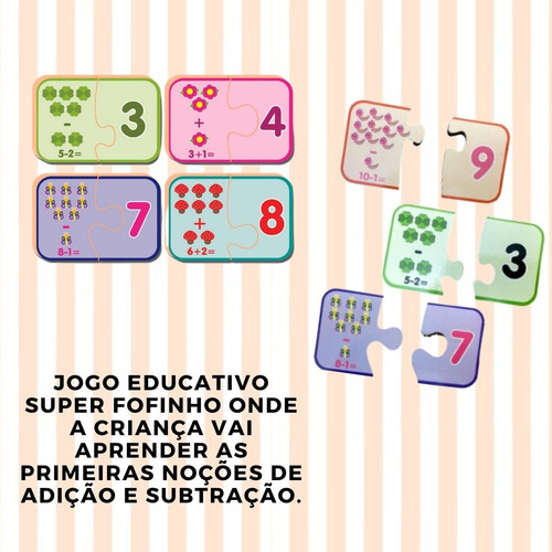 Descobrindo A Matemática 20 Peças Nig Madeira Pedagógico