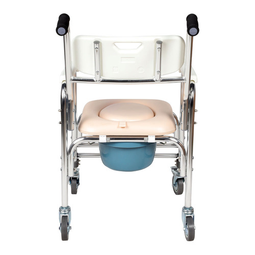 Silla Comodo Ducha Aumento Para Wc Baño 3 En 1 Aluminio Lujo
