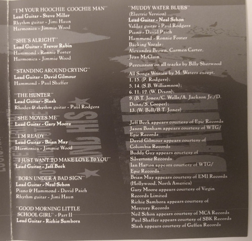 Paul Rodgers Muddy Waters Blues Cd (Usado)