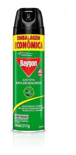 Inseticida Baygon Aerossol Ação Total 360ml