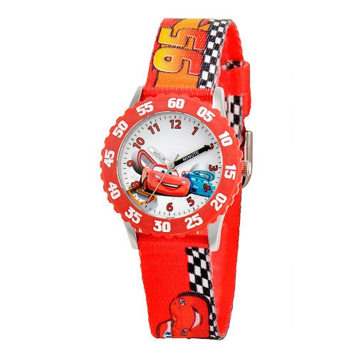 Tiempo Acero Disney Pixar Cars Rayo Mcqueen Inoxidable Reloj