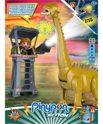 Pinypon Action Diplodocus Y Torre De Vigilancia Famosa