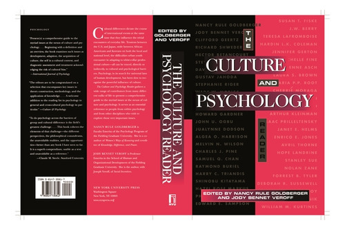 The Culture and Psychology Reader, de Goldberger, Nancy Rule. Editorial NEW YORK UNIV PR, tapa blanda en inglés