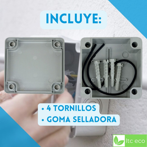Imagen 3 de 8 de Caja De Paso Luz Estanca Exterior 110x110x55 Pvc Electricas