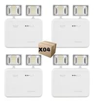 Comprar Kit 4 Luminárias Emergência 2200 Lumens 2 Faróis Segurimax 