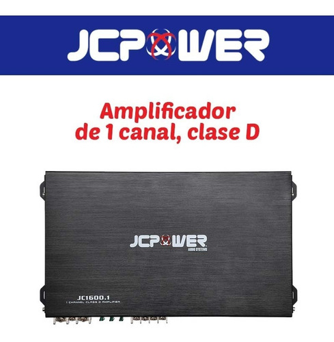 Remate Amplificador De 1 Ch Jc Power Jc1600.1 Clase D (Usado)