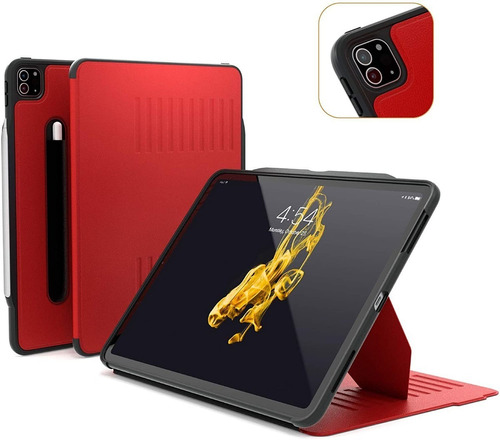 Funda Protectora Alpha Para iPad Pro 2020 12,9 (rojo)