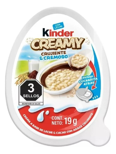 Kinder Creamy Crunchy Cacao Y Arroz Inflado Chocolate 19 Grs