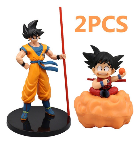 2 Piezas Dragon Ball Son Goku Figura De Juguete Para Niños