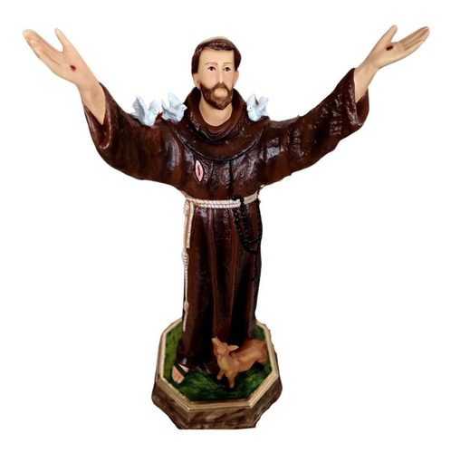 São Francisco De Assis, Com Os Animais, Resina, 88cm