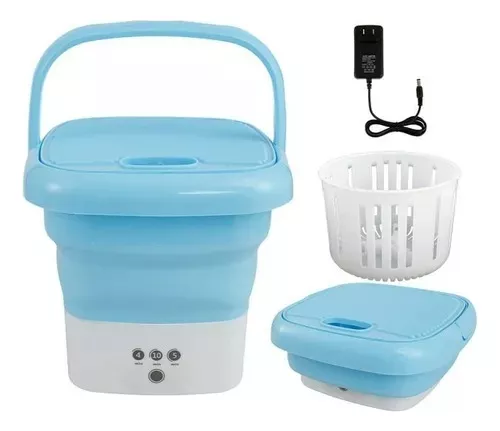 Lavadora portátil, mini lavadora plegable con cesta de drenaje, lavadora  eléctrica totalmente automática y secadora de centrifugado suave para –  Yaxa Colombia