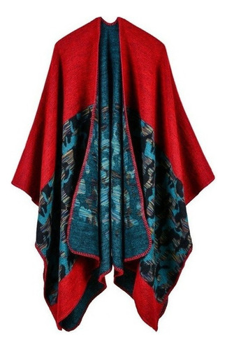 Poncho, Cape, Tribal Knitted Shawl, Ethnic Boho Chic. .