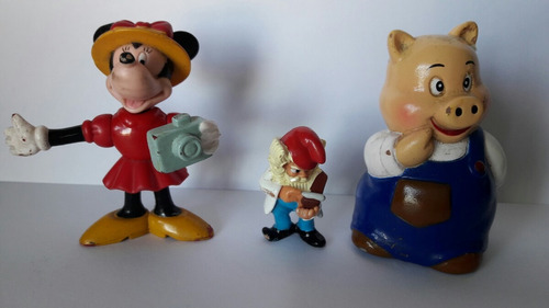 Lote 3 Muñecos De Colección Mickey Y Otros