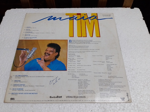 Lp Tim Maia 1986 / Encarte / Mpb (c1) (Usado)