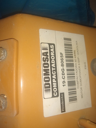 Imagen 4 de 4 de Rana Compactadora De 80kg Marca Domosa