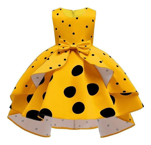 Vestido De Princesa Infantil Retrô De Bolinhas