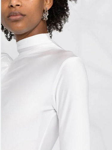 Buzo Cuello Tortuga Blanco Unisex Franela Algodón