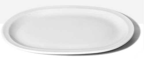 Vajilla Porcelana Blanca Fuente Oval Grande Tsuji 450