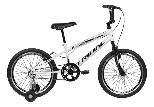 Bicicleta Aro 20 Infantil Bmx Cross Roda Lateral Tridal Cor Branco