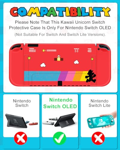 Pack 8 En 1 Funda Protectora Switch Oled Anime Con Accesorio