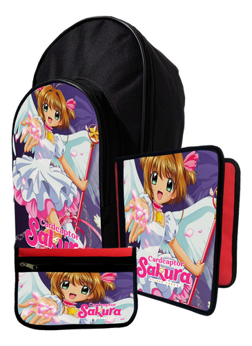 Kit Mochila+ Carpeta+ Cartu De Sakura Cardcaptor #263