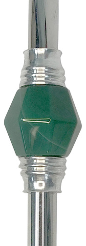 Bomba De Chimarrão Pedra Verde 24cm Aço Inox Com Rosca