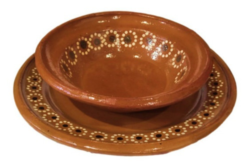 40pzs Plato De Barro Pozolero Para Caldos Pozole Kit Redondo