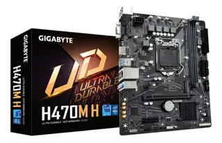 Motherboard Gigabyte H470m H Intel 10ma Gen 10 Lga1200 Color Negro