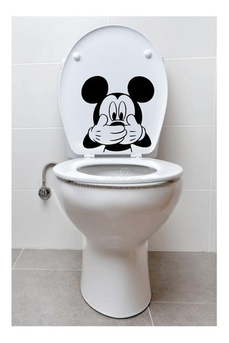 Imagen 1 de 1 de Vinil Decorativo Pata Tapa De Wc Modelo Raton Mickey