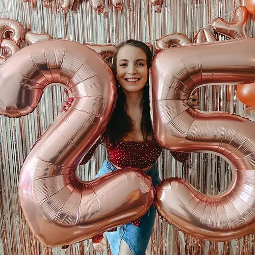 ''globo Números 40 Pulgadas Para Fiesta De 25 Aniversario''