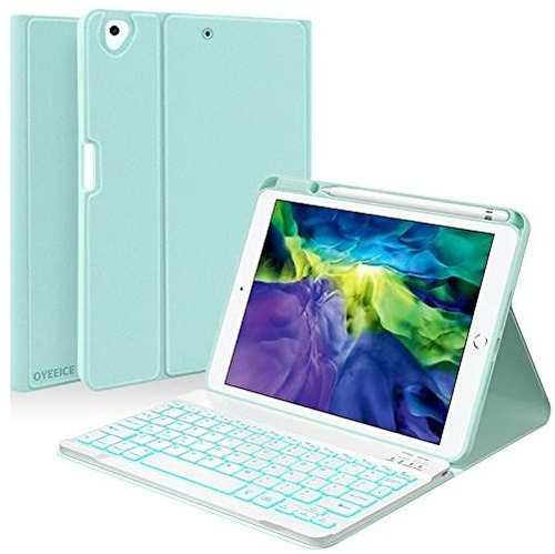 Oyeeice iPad 9th Generation Case Con Teclado Rx5kx