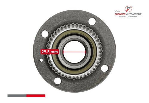 Kit 2 Maza Rueda Trasera Pil Cop Vw Caddy 2014 2015 2016 Abs