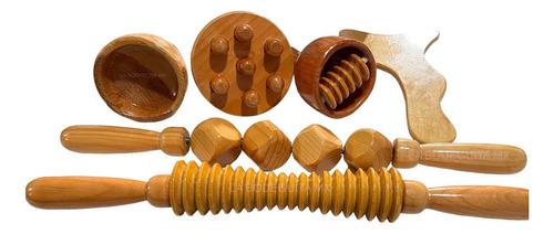 Kit Maderoterapia Alta Calidad 6 Piezas Resistente No Chino