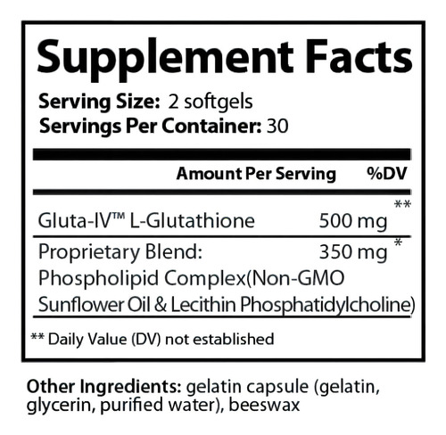 Glutation Liposomal Absorcion Mejorada Capsulas Eg G42 Sabor Sin sabor
