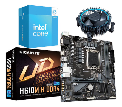 Combo Board H610m Procesador Intel Core I3 14100 Pc