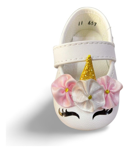 Zapatito Bautizo Bebe Ceremonia Niñas 15-10 Rosa Unicornio