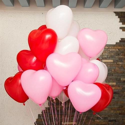 Globos Corazón Latex X 25 Un. Calidad Decoración Premium