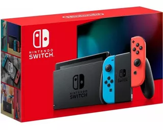 Nintendo Nintendo Switch Switch 32GB Standard cor vermelho-néon, azul-néon e preto