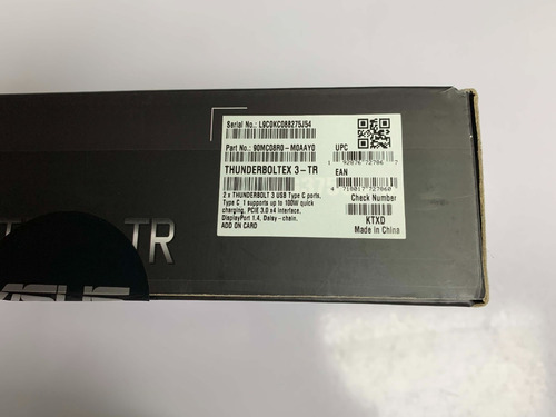 Tarjeta De Expansión Asus Thunderboltex 3-tr Para Tm Z490