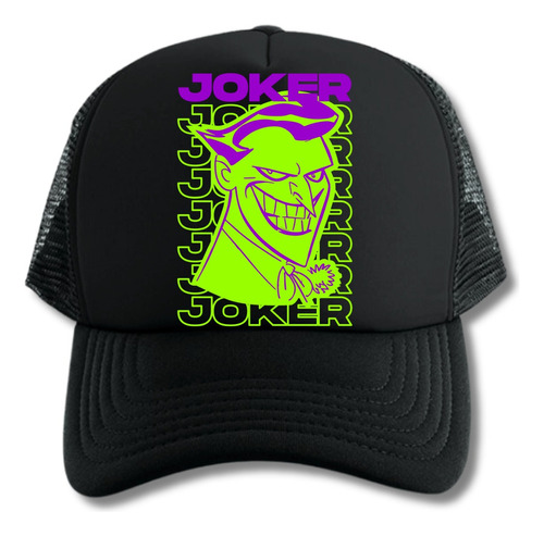 Gorra Trucker Joker Guason Villano Batman Series Black 