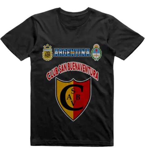 Remera Algodon Negra Club San Buenaventura Vichigasta