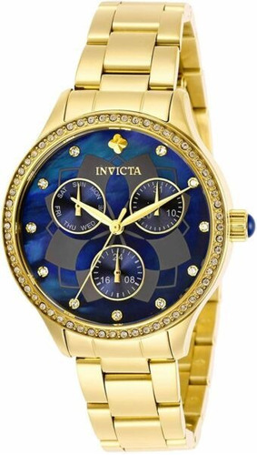 Reloj Mujer Invicta Angel Dial Yellow Oro -tone Round 29095