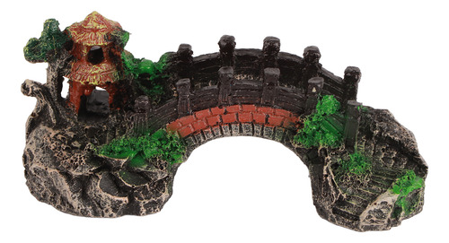 Simulación De Acuario De Pecera De Landscaping Rockery Bridg