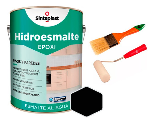 Kit Hidroesmalte Epoxi 4lt + Pincel + Rodillo