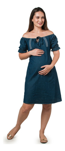 Vestido Maternidad Y Embarazo Mezclilla Starpless- 186