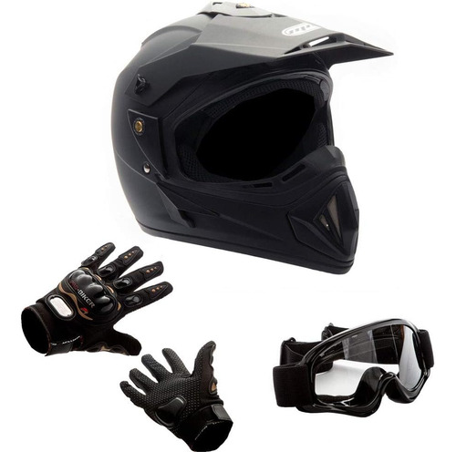 Casco Para Moto Mmg 30 Combo Ad Talla M Color Negro