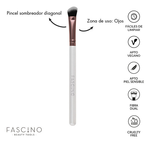 Imagen 8 de 12 de Set 12 Brochas Y Pinceles De Maquillaje Crueltyfree Fascino