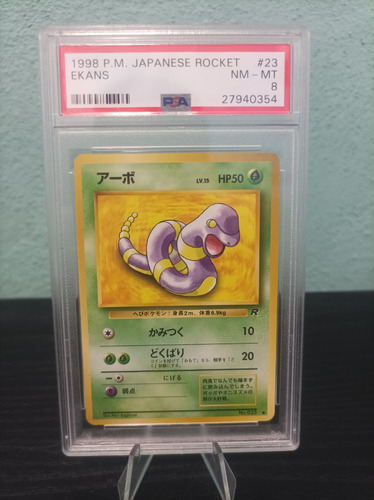 1998 Pokemon Japanese Rocket Ekans Psa 8